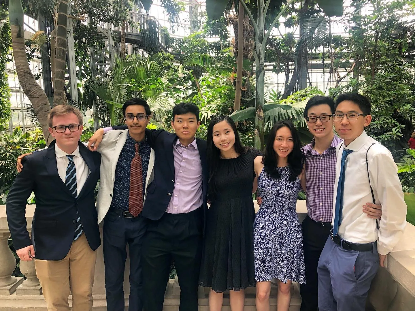 The team in dress clothes in Washington