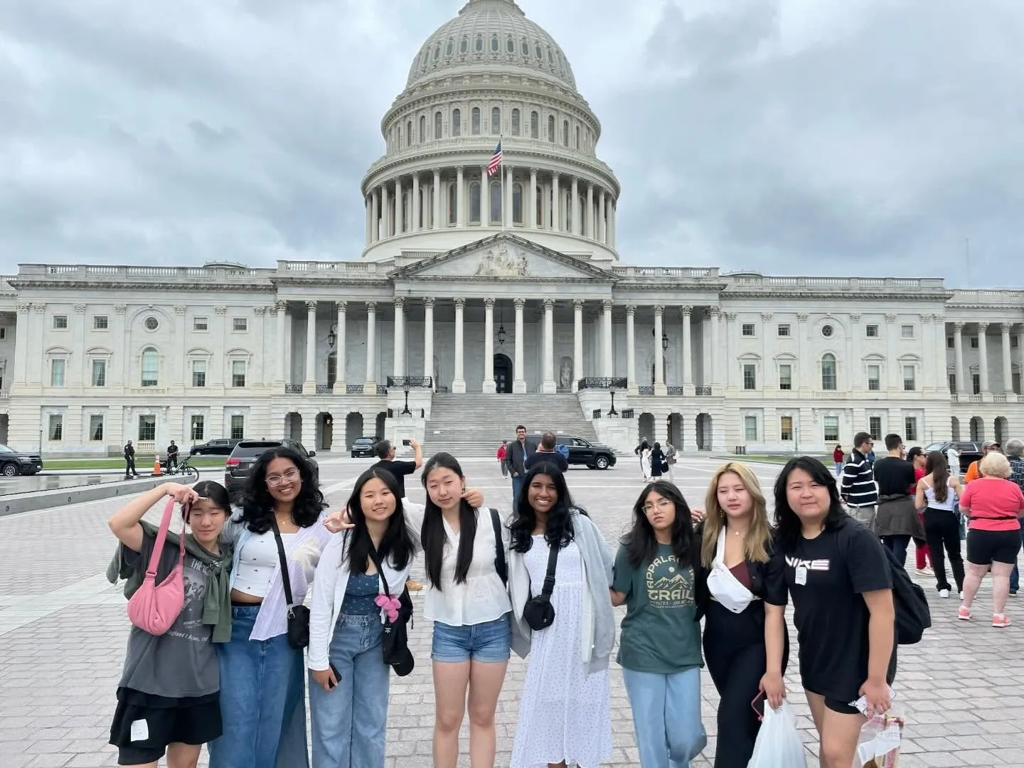 Club members in front of the US Capitol
